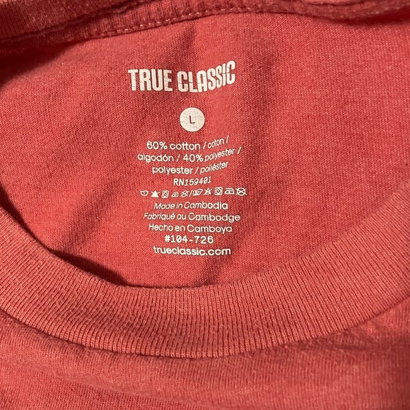 True classic Men's T-Shirt dark coral - Picture 2 of 3